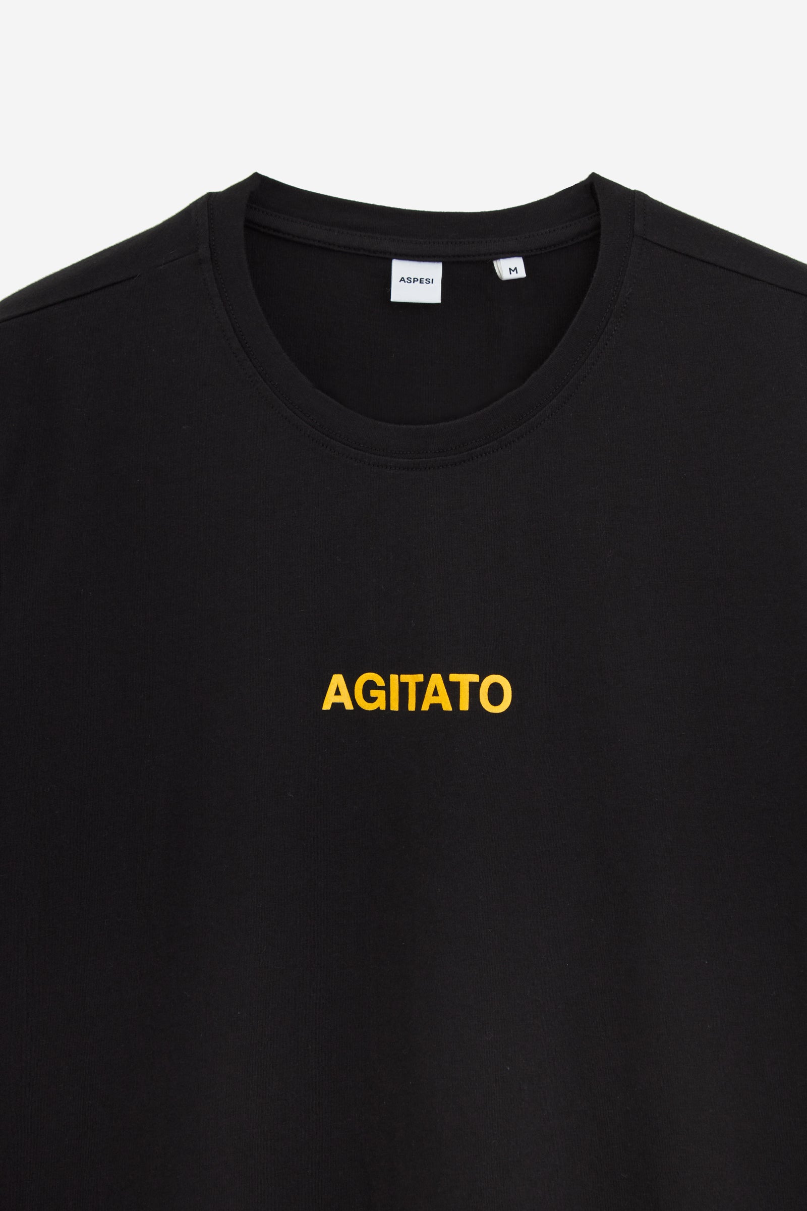 T-Shirt AGITATO in cotone nero – Maxim The 34 - Main Image